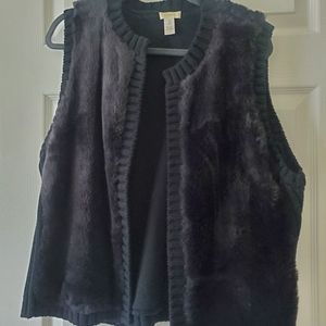Chicos fur sweater vest